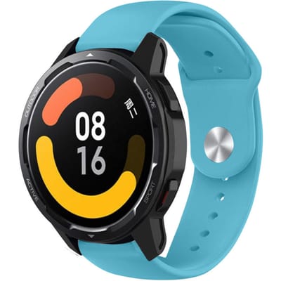 Strap-it Siliconen sport bandje - geschikt voor Xiaomi Watch S1 (Active/Pro) / Watch 2 Pro / Watch S3 / Mi Watch / Amazfit Balance / Bip 5 / Pace / Stratos - lichtblauw