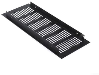 Ventilatieroosterhoes Aluminium Zwart voor Keuken en Badkamer - Rechthoekig 100 x 400 mm