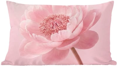 Sierkussens - Kussentjes Woonkamer - 60x40 cm - Bloem - Pioenroos - Roze