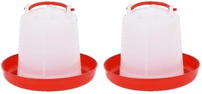 Dailygoods- Kipdrinker 1,5L - 2 Stuks - Waterdicht - Voederapparaat - Pluimvee - Gemakkelijk bijvullen - Geen lekkage - Pluimveedrinker