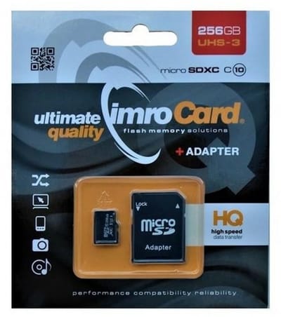 Imro 256GB Serie - Geheugenkaart - microSDXC - UHS-3 Klasse