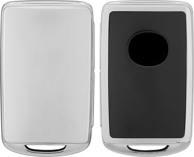 kwmobile autosleutel hoesje geschikt voor Mazda 4-knops autosleutel smart hoes - TPU autosleutel behuizing - Beschermende auto sleutel case - Sleuteletui in hoogglans zilver
