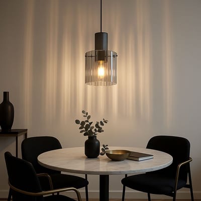 Globo - hanglamp - TULIVAR - zwart - glas - Ø 18cm - E27 - 15904HS