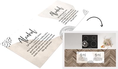 Keukenloper - Loper keuken - Woordenboek - Alcohol - Quotes - 120x50 cm - Keukenloper vinyl