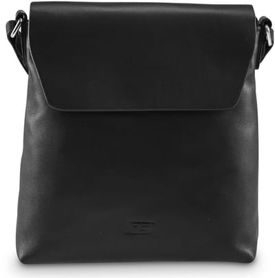 JOST Leren Schoudertas Arva Crossbody Bag Black Zwart
