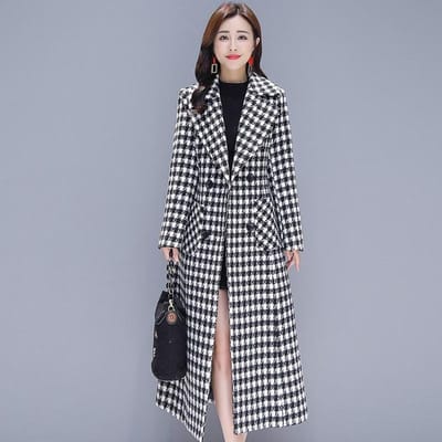Windjack Grote Maat Wollen Jas Herfst en Winter Grote Maat Dameskleding Lange Mouwen XXXL gray