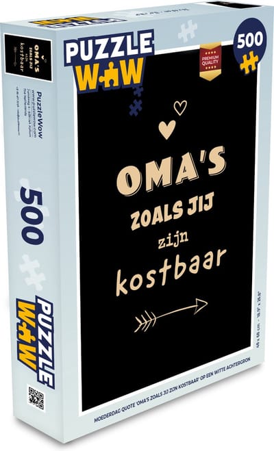 Puzzel Quotes - Oma's zoals jij zijn kostbaar - Spreuken - Oma - Legpuzzel - Puzzel 500 stukjes