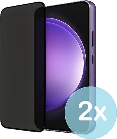 Privacy Screenprotector Geschikt voor Samsung Galaxy S23 FE – Anti-Gluren – Krasbestendig Gehard Glas 9H – Volledige Dekking – 2-Pack – FuturiQ