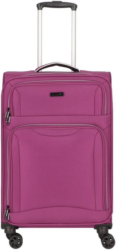 d & n Travel Line 9204 4 wielen Trolley M 66 cm met uitbreidingsplooi - Zachte bagage - TSA slot - purple
