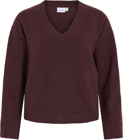 VILA - VILIGA L/S V-NECK KNIT TOP - NOOS - Dames - Gebreide truien