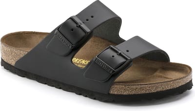 Birkenstock Arizona Slippers Zwart Leer Narrow-fit - maat 35