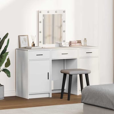vidaXL - Kaptafel - Wit - 50 - x - 41 - x - 135 - cm - Bewerkt - hout