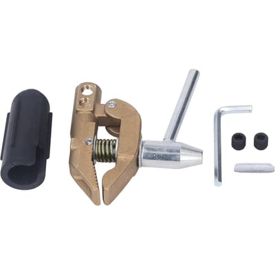 Pince de Masse en Laiton pour Soudure 800A avec Manchon en Caoutchouc Pince de Masse pour Soudure Pratique et Robuste 32mm