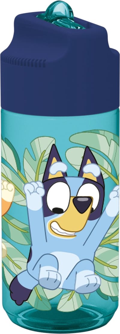 Bluey Tritan Drinkfles - 430 ml – Vaatwasserbestendig & BPA-vrij - Drinkfles voor kinderen – Transparant blauw/Blauw