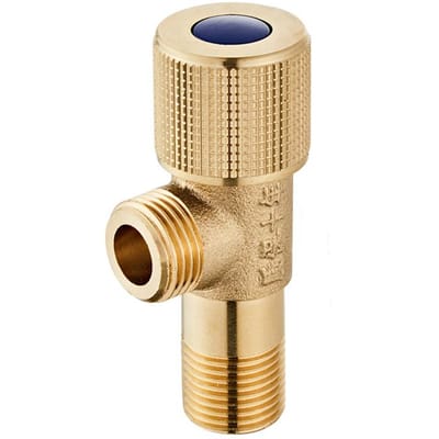 Laiton G12   Robinet d'arrêt d'eau froide pour robinet de salle de bain Robinet d'arrêt pour évier de cuisine Robinet d'angle Régulateur de pression d'eau