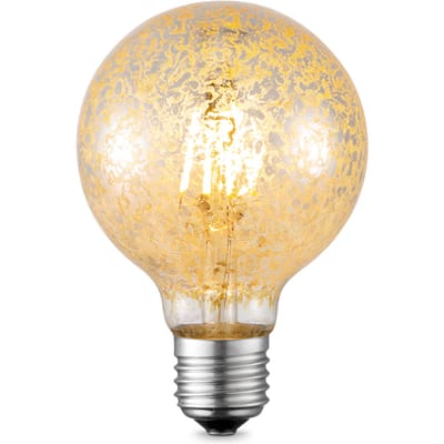 Edison Vintage LED filament lichtbron Globe - Goud - G95 Deco - Retro LED lamp - 9.5/9.5/13.5cm - geschikt voor E27 fitting - Dimbaar - 4W 340lm 2700K - warm wit licht