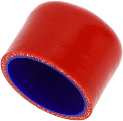 Dailygoods- Siliconen Slang 30 mm - Versterkt - 40 mm Binnendiameter - Rood/Blauw - Hoge Temperatuur Weerstand - Meerlaags Geweven Stof - Slangmondstuk