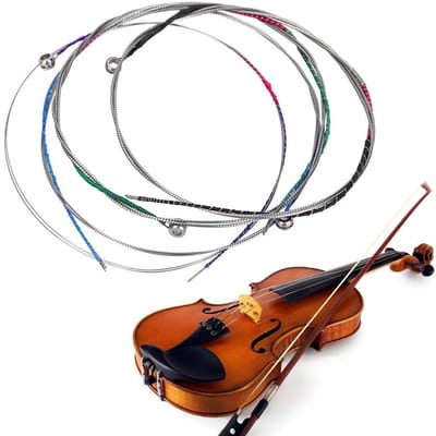 Dailygoods- Violinsaiten Volledige Set - Stalen Snaren - E-A-D-G Snaren - Universele Vervangingssnaren - Geschikt voor 4/4 Viool - Nieuw