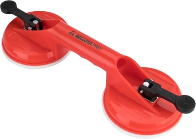Dubbele Zuignap - Heftafel - Materiaal Verplaatsen - 70 kg Draagkracht - 120 mm Diameter - Rood
