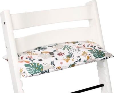 Ukje Zitkussen - Geschikt voor Stokke Tripp Trapp - Kussenset - Geplastificeerd - Wit Aap - Extra dik