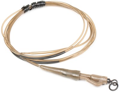 Korda Camouflage Leaders + Hybrid Leadclip - Clay Brown - 40lb - Bruin