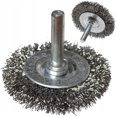 40x6 mm staalborstel - staalborstels - staal borstel voor op de boormachine - staaldraadborstel - satra