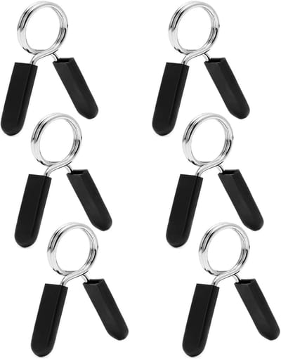 Halterstang - veersluiting - veersluitingen - gewichthendelklemmen voor halters - halterklemmen - haltersluitingen voor halters - veervergrendelingen - halterbevestiging - haltersluitingen 30 mm - 6 stuks - fitness accessoires - sportuitrusting