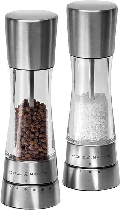 Cole & Mason Derwent Peper- en Zoutmolen Cadeauset – 19 cm – Acryl & RVS – Precision Maalwerk
