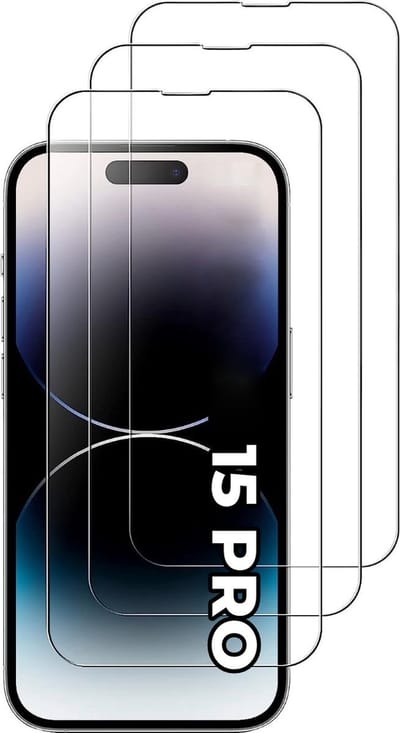 3x Beschermglas - Geschikt voor iPhone 15 Pro - Screenprotector - Plakgarantie