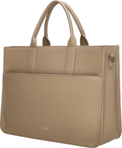 Charm London Princeton Hand & Schoudertas Laptoptas 15,6 inch - Lichttaupe