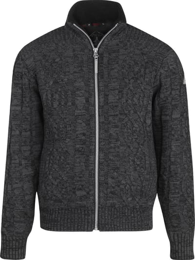 BJØRNSON Viggo Teddy Wintervest Heren - Kabel Gebreid - Maat 5XL - Antraciet