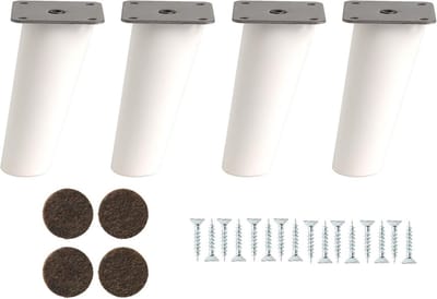 Set van 4 Conische Houten Meubelpoten van Beukenhout voor Tafels en Kasten
