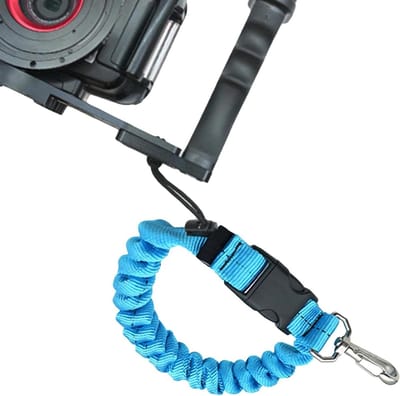 Intrekbaar Duikkoord - Anti-verloren Riem - Camera Beveiligen - Quick Release Gesp - 26.5 cm - Zwart