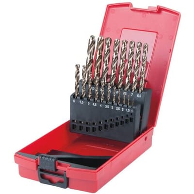 KS Tools 330.3620 3303620 HSS-G-Co 5 Metaal-spiraalboorset 1 mm, 1.5 mm, 2 mm, 2.5 mm, 3 mm, 3.5 mm, 4 mm, 4.5 mm, 5 mm, 5.5 mm, 6 mm, 6.5 mm, 7...