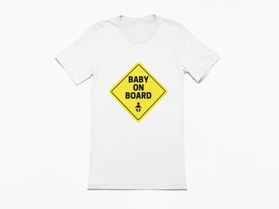 T-shirt Baby On Board - T-shirt korte mouw wit - Maat XL - zwangerschapsaankondiging - unieke zwangerschapsaankondiging - originele zwangerschapsaankondiging