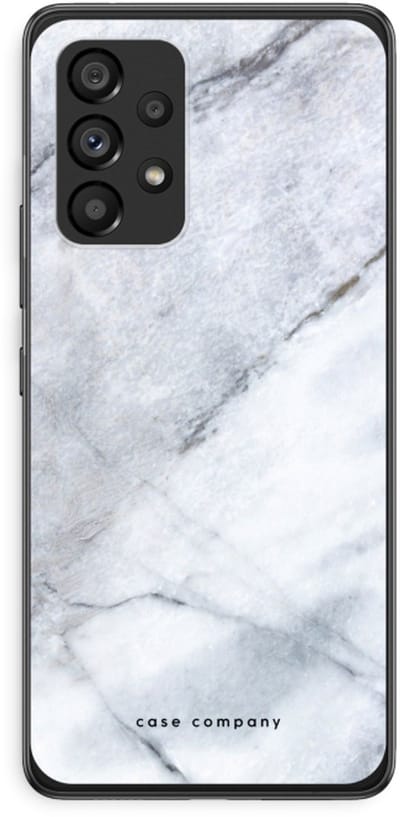 Case Company® - Hoesje geschikt voor Samsung Galaxy A53 5G hoesje - Witte marmer - Soft Cover Telefoonhoesje - Bescherming aan alle Kanten en Schermrand