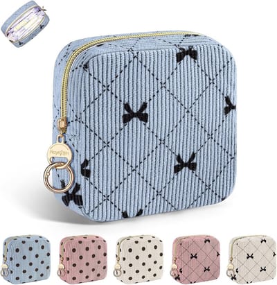 Cosmetic Sanitary Napkin Bag - Klein - Corduroy - Compact voor menstruatieproducten - ShopVlot