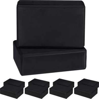 10x yoga blok - zwart - hardschuim - yoga oefening - pilates blok