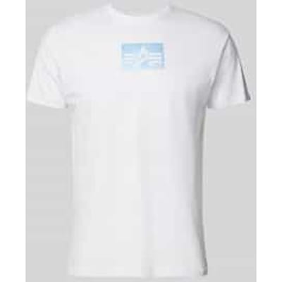 T-shirt met satijnen logo Alpha Industries