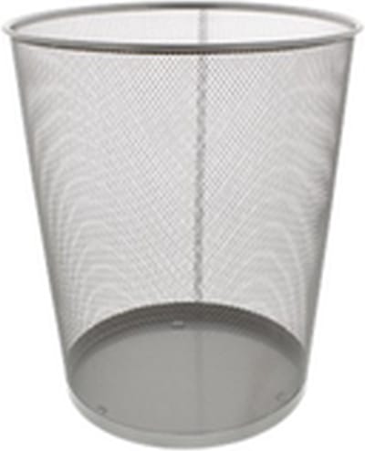 Prullenbak RICHARD - 15 L - Zilver - Metaal - Ø 30 x 35 cm - Rond