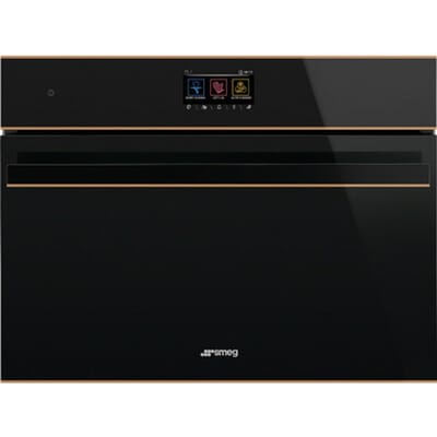 SMEG Steam100 Pro Galileo Oven Oven , Dolce Stil Novo, 45 cm, Combi-stoom, Zwart, A++, Vapor Clean