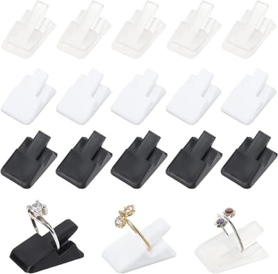 36 Stuks Ring Display Stand 2.4cm - Plastic Ringhouder voor Sieraden, Dikke Ringen Organizer en Vinger Ring Steun voor Winkels en Beurzen, Zwart