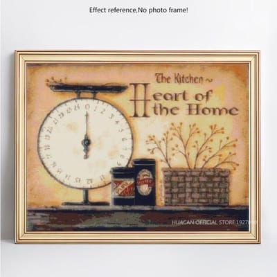Peinture diamant à faire soi-même, horloge ronde complète, broderie, mosaïque, point de croix, vente 20X30CM beige
