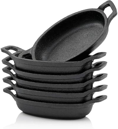 GTB® Skillet Gietijzer - Gietijzeren Koekenpan - Skillet - Zwart - 20cm x 20cm x 5cm