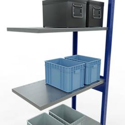 SCHULTE Lagertechnik - Boutloos erkersysteem - 2500x 750x400 mm, type 150 kg