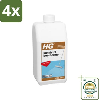 HG Kunststofbeschermer 1 liter - Voordeelverpakking - 4 stuks - Linoleum vloer - Marmoleum vloer