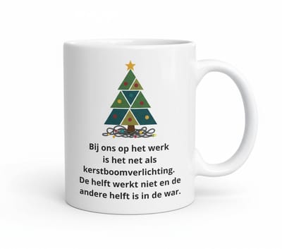 Kantoor Kerst Mok – Grappige Werk Kerst Quote – 330 ml Keramische Koffiemok Cadeau