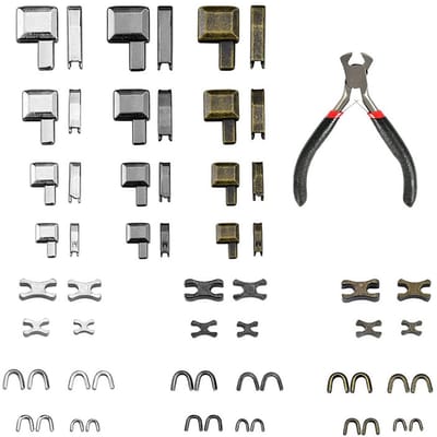 Reparatieset voor ritsen, 61 stuks, vervangende metalen ritssluitingen