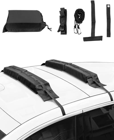 Dailygoods - QWORK® Universele Imperiaal Kit, Zachte Dakrails met Montageriemen voor Kajak Surfplank Kano Snowboard Paddle Board