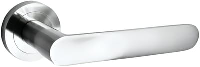 Domino® Deurklink OVAL-R - Chroom - Deurkruk, Deurbeslag, Deurklinken voor Binnen - Deurbeslag van aluminium - Deurklink voor kamerdeur, kantoordeur, kelderdeur en binnendeur